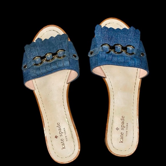 kate spade Shoes - kate spade ♠️ slides sandals. blue denim. size 8.